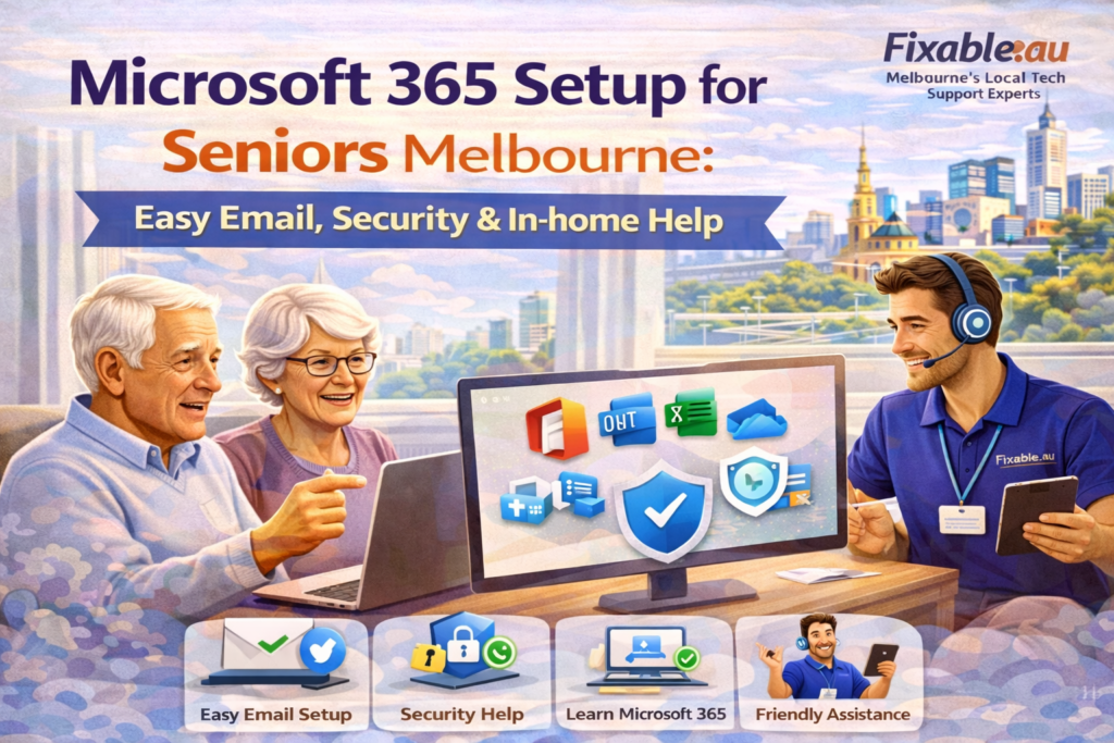Microsoft 365 Setup for Seniors Melbourne: Easy Email, Security & In-home Help